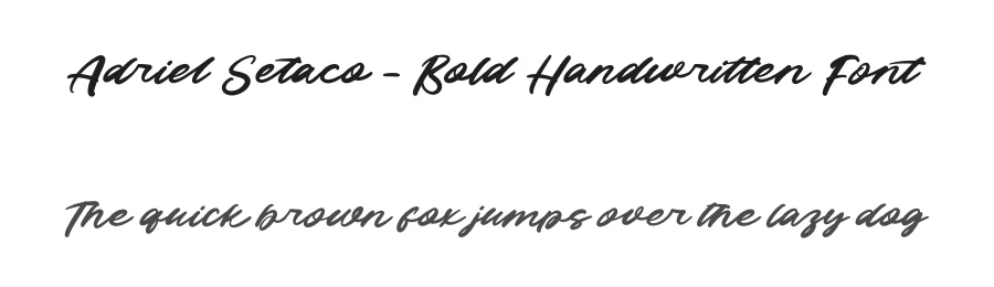 Adriel Setaco – Bold Handwritten Font by letterenastudios — Script Handwritten Font