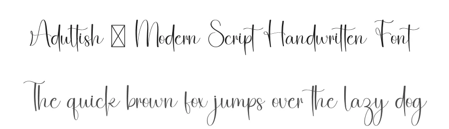 Adultish – Modern Script Handwritten Font by freshtypeink — Script Handwritten Font