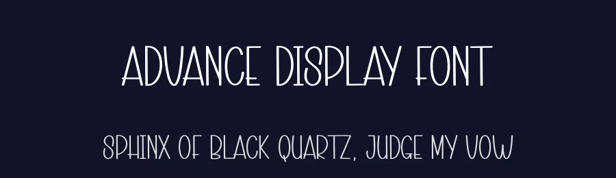 Advance Display Font by andikastudio — Display Font — thumbnail 2
