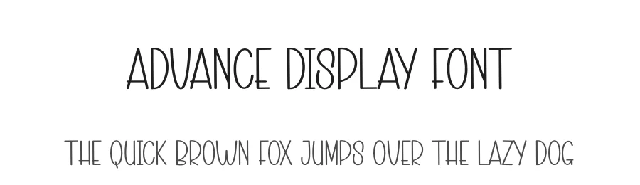 Advance Display Font by andikastudio — Display Font