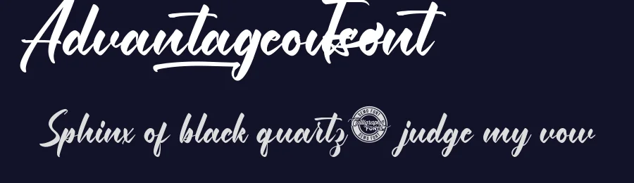 Advantageous Font by CalligraphyFonts.net — Script Handwritten Font — thumbnail 2