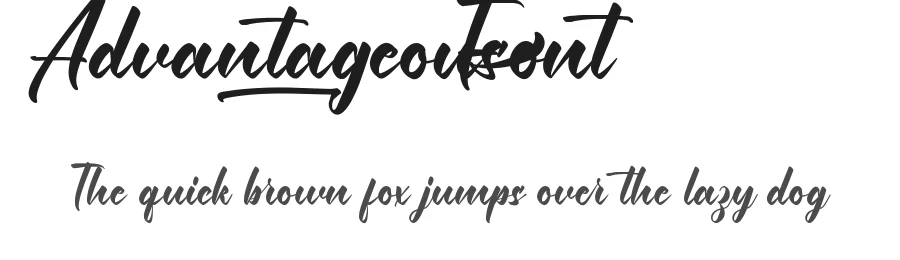 Advantageous Font by CalligraphyFonts.net — Script Handwritten Font