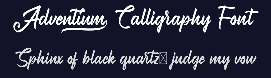 Adventium Calligraphy Font by CalligraphyFonts.net — Script Handwritten Font — thumbnail 2