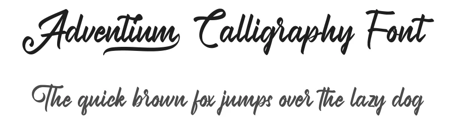 Adventium Calligraphy Font by CalligraphyFonts.net — Script Handwritten Font