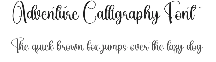 Adventure Calligraphy Font by creativeletter — Script Handwritten Font