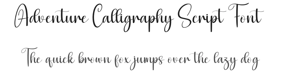 Adventure Calligraphy Script Font by creativeletter — Script Handwritten Font