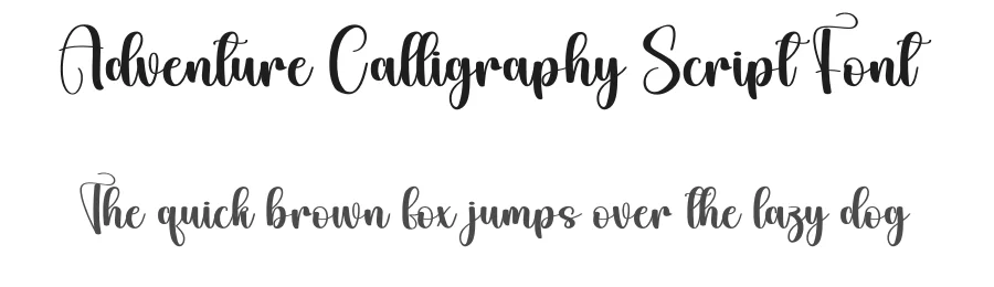 Adventure Calligraphy Script Font by creativeletter — Script Handwritten Font