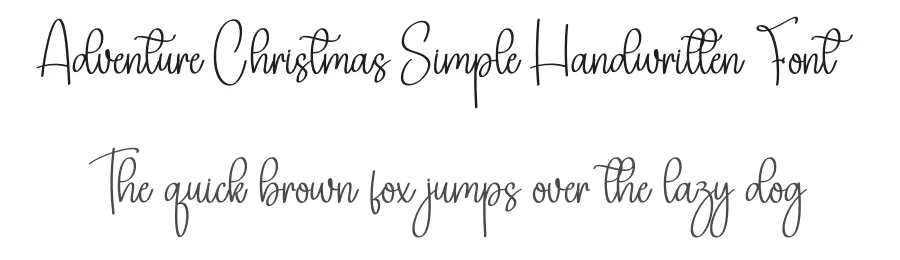 Adventure Christmas Simple Handwritten Font by creativeletter — Script Handwritten Font