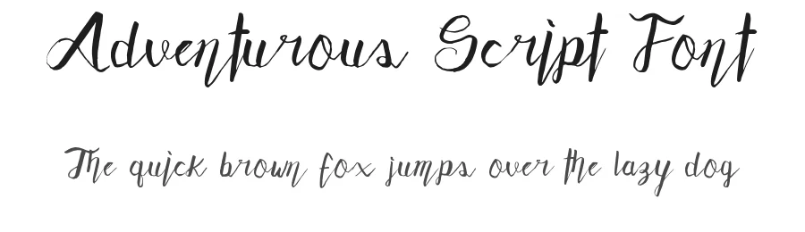 Adventurous Script Font by Typeface — Script Handwritten Font