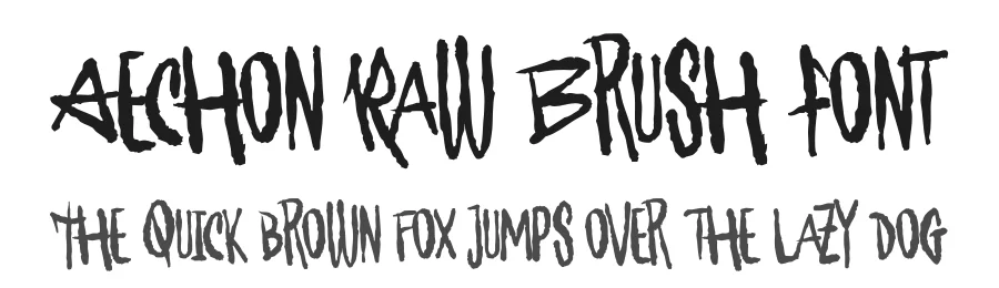 Aechon Raw Brush Font by MooneseyeType โ Decorative Font