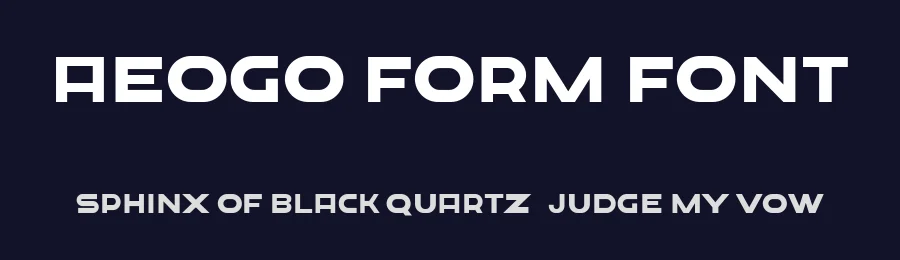 Aeogo Form Font by ffeeaarr — Display Font — thumbnail 2