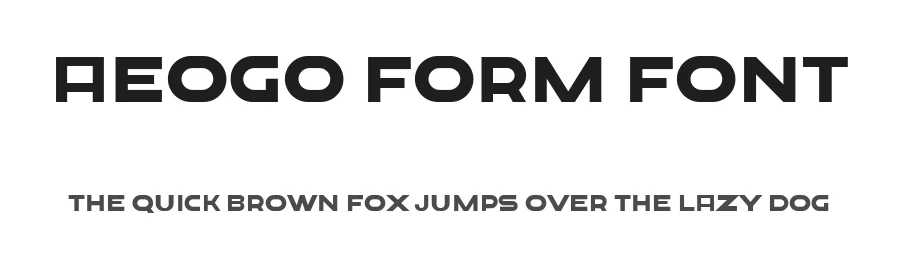 Aeogo Form Font by ffeeaarr — Display Font