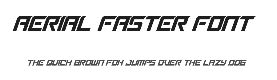 Aerial Faster Font by figuree studio — Display Font