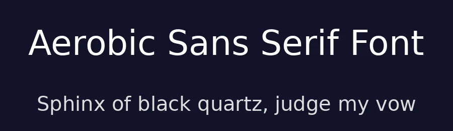 Aerobic Sans Serif Font by Wildan Type — Sans Serif Font — thumbnail 2