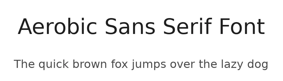 Aerobic Sans Serif Font by Wildan Type — Sans Serif Font