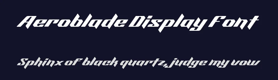 Aeroblade Display Font by ARToni — Display Font — thumbnail 2