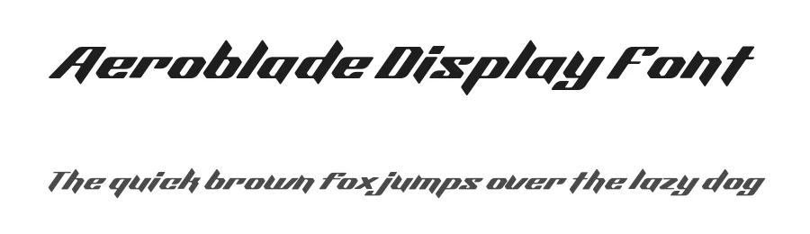Aeroblade Display Font by ARToni — Display Font