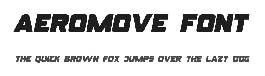 Aeromove Font by CalligraphyFonts.net — Display Font