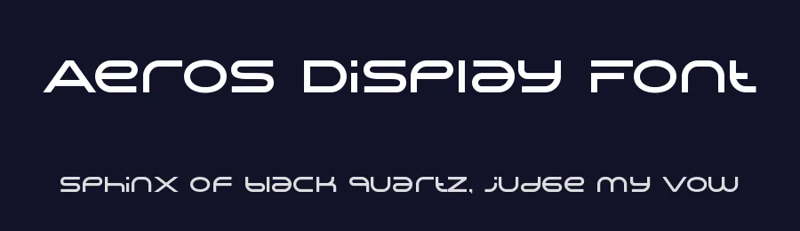 Aeros Display Font by HansCo — Display Font — thumbnail 2