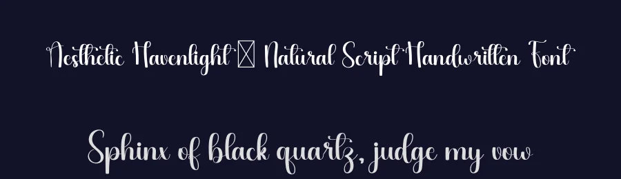 Aesthetic Havenlight – Natural Script Handwritten Font by freshtypeink — Script Handwritten Font — thumbnail 2