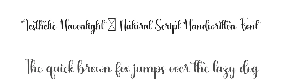 Aesthetic Havenlight – Natural Script Handwritten Font by freshtypeink — Script Handwritten Font