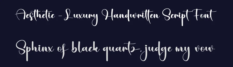 Aesthetic – Luxury Handwritten Script Font by creativeletter — Script Handwritten Font — thumbnail 2