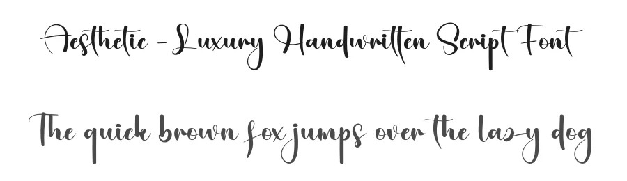 Aesthetic – Luxury Handwritten Script Font by creativeletter — Script Handwritten Font