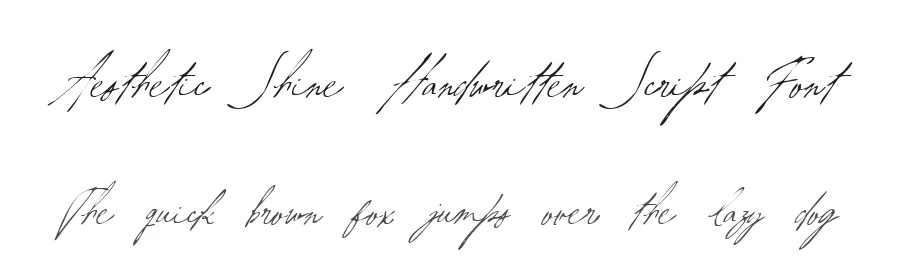 Aesthetic Shine Handwritten Script Font by Littlehand — Decorative Font