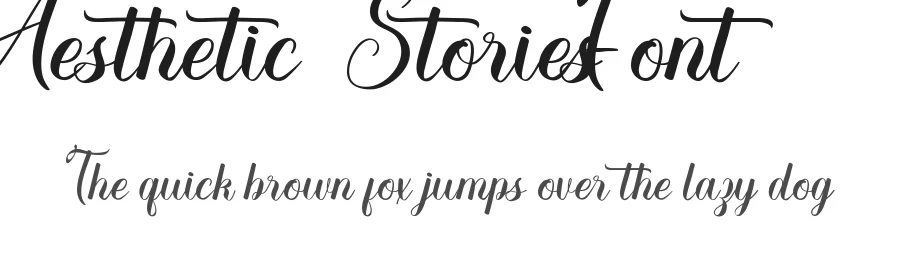 Aesthetic Stories Font by CalligraphyFonts.net — Script Handwritten Font