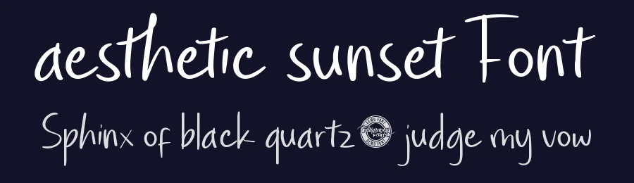 Aesthetic Sunset Font by CalligraphyFonts.net — Script Handwritten Font — thumbnail 2