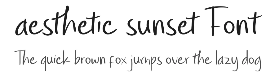 Aesthetic Sunset Font by CalligraphyFonts.net — Script Handwritten Font