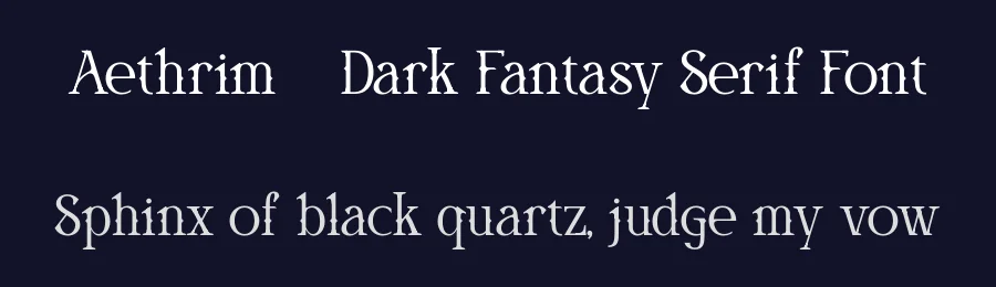 Aethrim – Dark Fantasy Serif Font by Artisan Template — Decorative Font — thumbnail 2