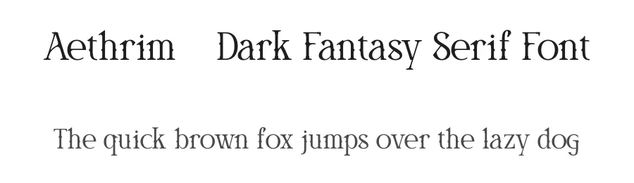 Aethrim β Dark Fantasy Serif Font by Artisan Template β Decorative Font