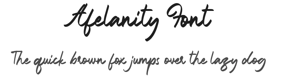 Afelanity Font by Lettermine — Script Handwritten Font