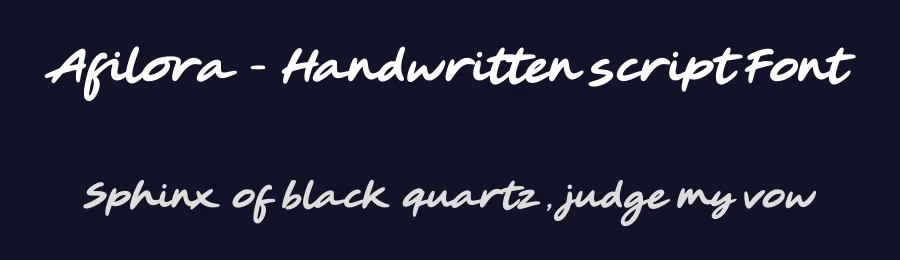 Afilora – Handwritten script Font by majelis art — Script Handwritten Font — thumbnail 2
