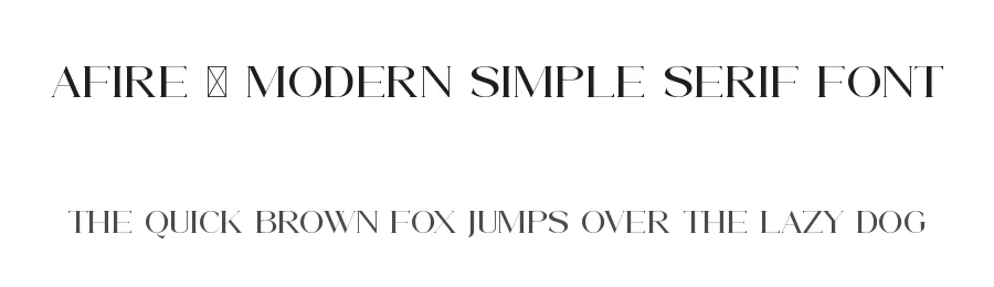 Afire – Modern Simple Serif Font by Muflieart — Decorative Font