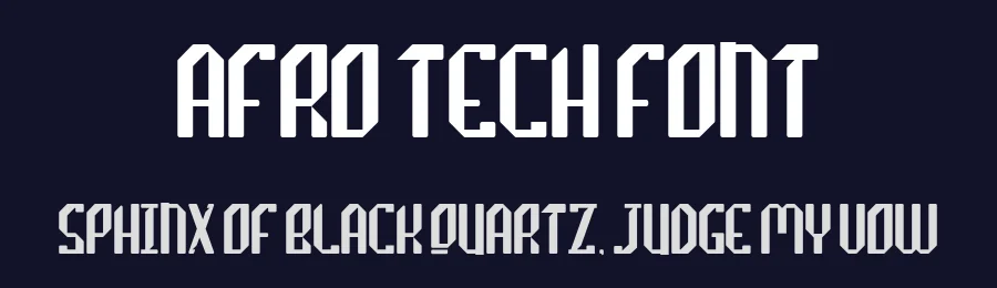 Afro Tech Font by Aboubakar Bin — Display Font — thumbnail 2