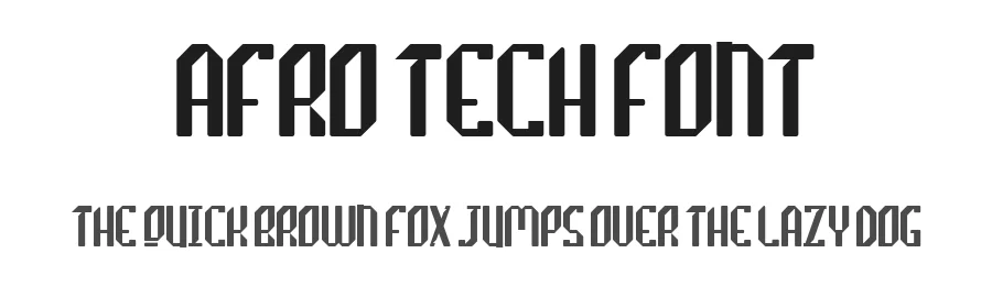 Afro Tech Font by Aboubakar Bin — Display Font