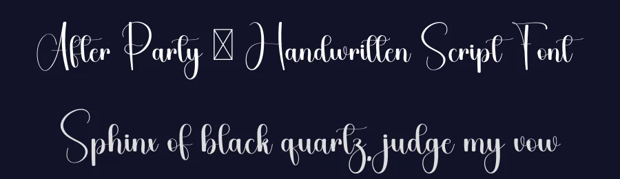 After Party – Handwritten Script Font by freshtypeink — Script Handwritten Font — thumbnail 2