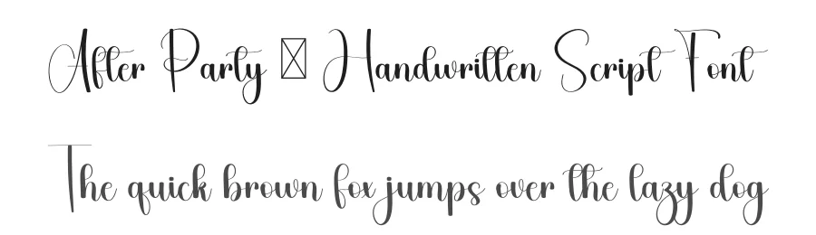 After Party – Handwritten Script Font by freshtypeink — Script Handwritten Font