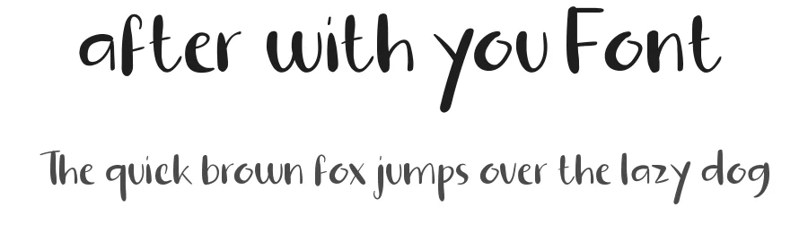 After With You Font by nihstudio — Display Font