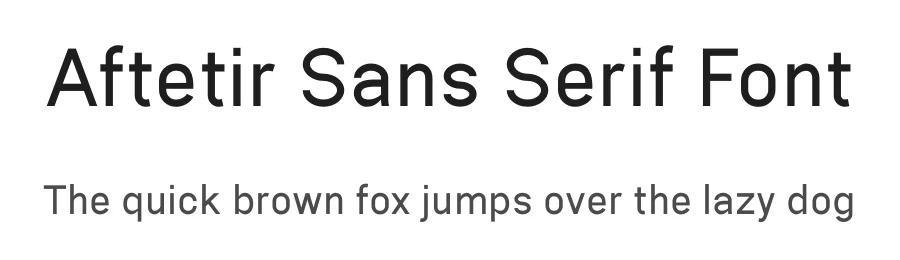 Aftetir Sans Serif Font by AmruID — Sans Serif Font