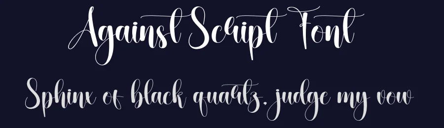Against Script Font by creativeletter — Script Handwritten Font — thumbnail 2