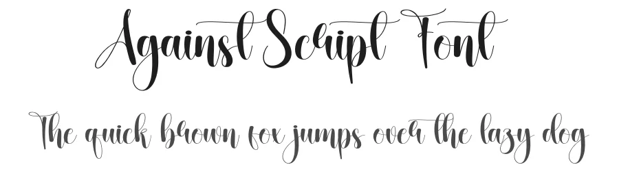 Against Script Font by creativeletter — Script Handwritten Font
