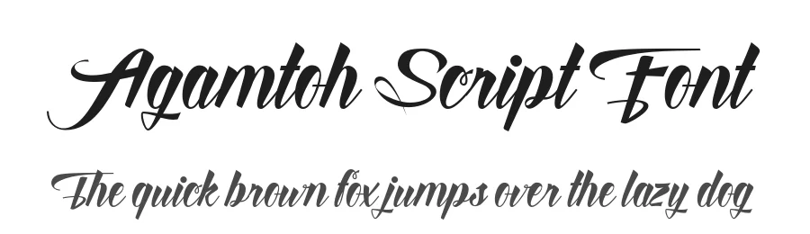 Agamtoh Script Font by Muhammad Nasir — Script Handwritten Font