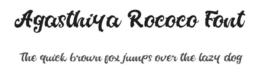 Agasthiya Rococo Font by Dedekurniawan — Script Handwritten Font