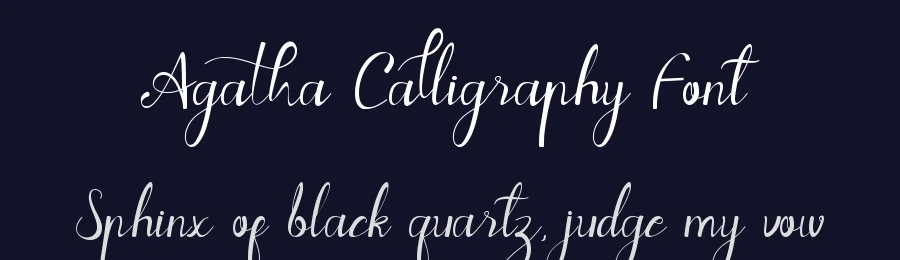Agatha Calligraphy Font by Yoga Letter — Script Handwritten Font — thumbnail 2