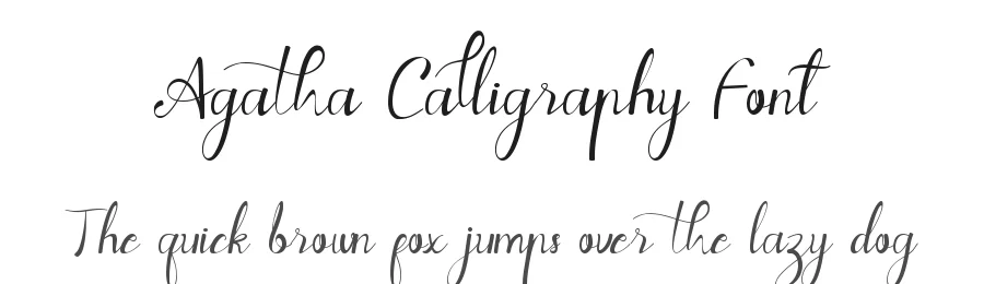 Agatha Calligraphy Font by Yoga Letter — Script Handwritten Font