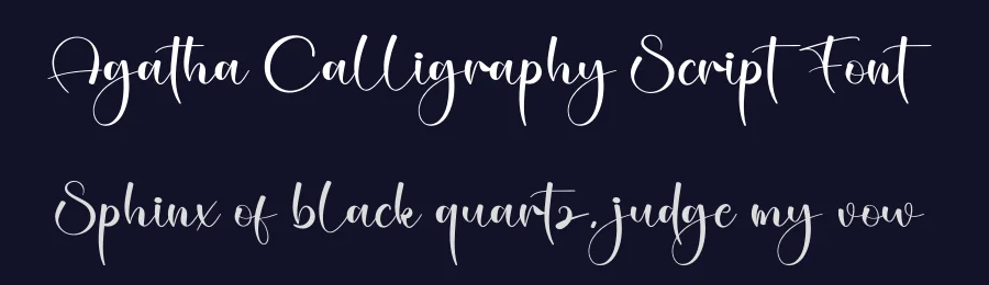Agatha Calligraphy Script Font by creativeletter — Script Handwritten Font — thumbnail 2