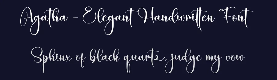 Agatha – Elegant Handwritten Font by creativeletter — Script Handwritten Font — thumbnail 2